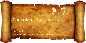 Marinkor Tuzson névjegykártya